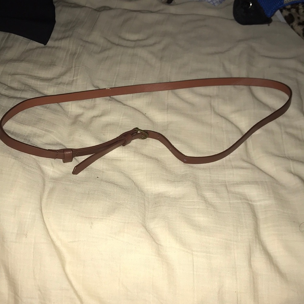 Brown leather belt